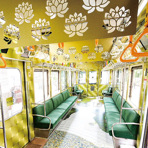 Train Brought to Life Using the Image of the Pure Land of Paradise