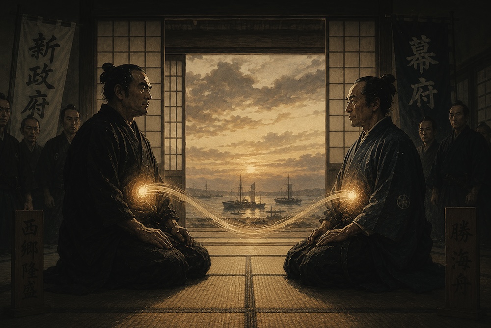 Saigo Takamori and Katsu Kaishu