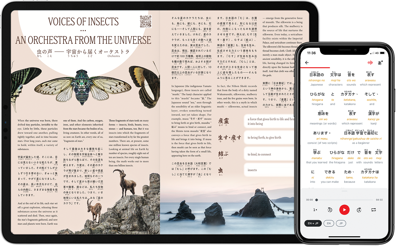 Hiragana Times on tablet