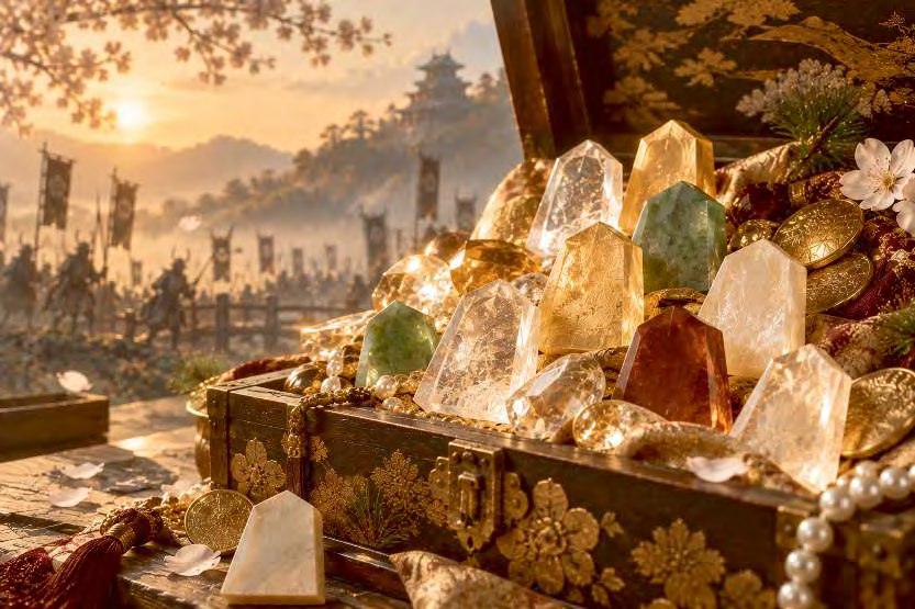 Gold and jewels in a treasure chest